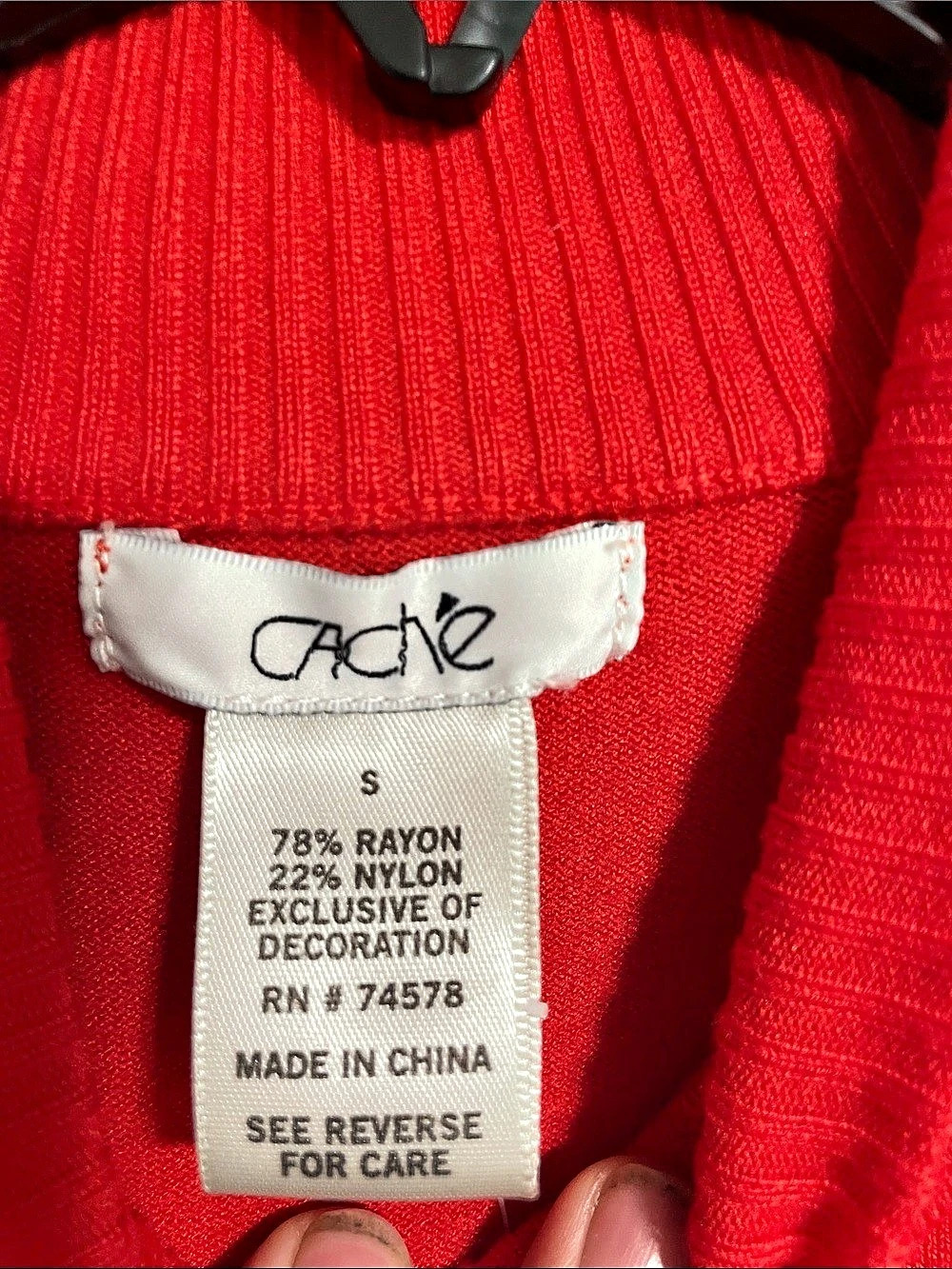 Cache Red Ribbed Mini Dress Size Small - Picture 4 of 4